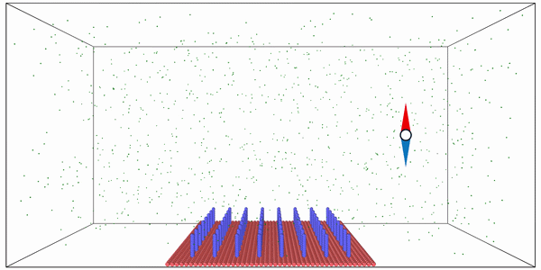 Magnetic cilia array