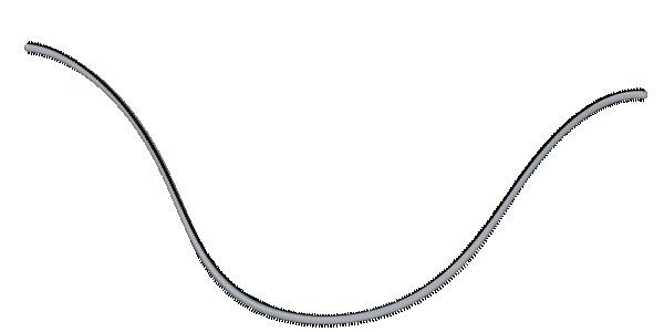 Naturally curved rod